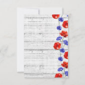 Ändern Sie das Datum der rustikalen Poppy Floral H Einladung (Rückseite)