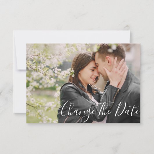 Ändern Sie das Datum der rustikalen Südhochzeitfot Einladung (Vorderseite)