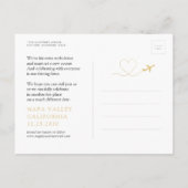 Ändern Sie das Datum der Schwarzen Gold-Hochzeit i Ankündigungspostkarte (Rückseite)