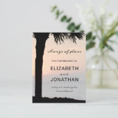 Ändern Sie das Datum der Sonnenuntergang Palm Tree Postkarte (Stehend Vorderseite)