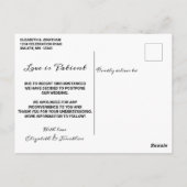 Ändern Sie das Datum der Sonnenuntergang Palm Tree Postkarte (Rückseite)