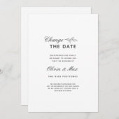 Ändern Sie das Datum der verspäteten Hochzeit Einladung (Vorne/Hinten)