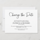 Ändern Sie das Datum der verspäteten Hochzeit Einladung (Vorderseite)