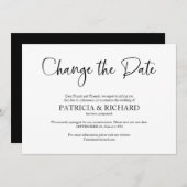 Ändern Sie das Datum der verspäteten Hochzeit Einladung (Vorne/Hinten)