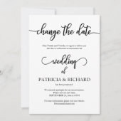 Ändern Sie das Datum der verspäteten Hochzeit Einladung (Vorderseite)