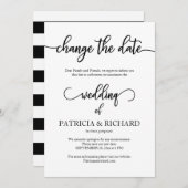 Ändern Sie das Datum der verspäteten Hochzeit Einladung (Vorne/Hinten)