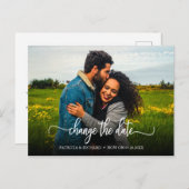 Ändern Sie das Datum der verspäteten Hochzeit Postkarte (Vorne/Hinten)