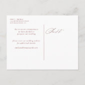 Ändern Sie das Datum der vollen Hochzeit des Fotos Ankündigungspostkarte (Rückseite)