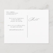 Ändern Sie das Datum der vollen Hochzeit des Fotos Ankündigungspostkarte (Rückseite)