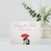Ändern Sie das Datum der vollen Hochzeit des Fotos Ankündigungspostkarte (Stehend Vorderseite)