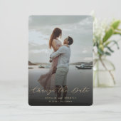 Ändern Sie das Datum des neuen Hochzeitdatums mit  Save The Date (Stehend Vorderseite)