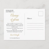 Ändern Sie das Datum des neuen Plan Feierlichkeite Ankündigungspostkarte (Rückseite)