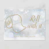 Ändern Sie das Datum des neuen Plan Feierlichkeite Ankündigungspostkarte (Vorderseite)