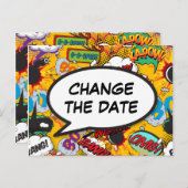 Ändern Sie das Datum des neuen Plans Modernes Fun Postkarte (Vorne/Hinten)