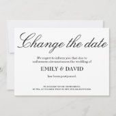 Ändern Sie das Datum elegant und minimal Einladung (Vorderseite)