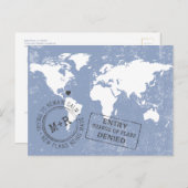 Ändern Sie das Datum Funny Modern Hochzeit in Urla Ankündigungspostkarte (Vorne/Hinten)