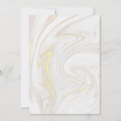 Ändern Sie das Datum Grüne Blätter Marmorwirl Save The Date (Rückseite)