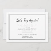 Ändern Sie das Datum Hochzeit Lass es uns noch ein Ankündigung (Vorderseite)