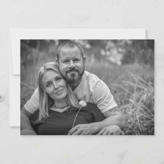 Ändern Sie das Datum Hochzeit Lassen Sie uns noch Ankündigung (Rückseite)