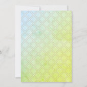 Ändern Sie das Datum Hochzeit verschoben grünes Pe Save The Date (Rückseite)