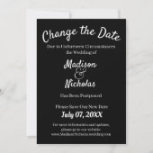 Ändern Sie das Datum Hochzeit verschoben Minimalis Save The Date (Vorderseite)