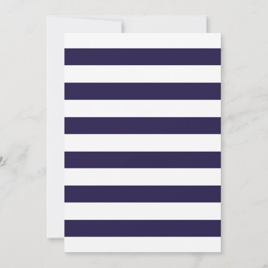 Ändern Sie das Datum Hochzeit verschoben Navy Blue Einladung (Rückseite)