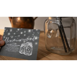 Ändern Sie das Datum Hochzeit Vertagung Mason Jars Ankündigungspostkarte