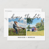 Ändern Sie das Datum Multi-Foto Ankündigungspostkarte (Vorne/Hinten)