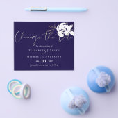 Ändern Sie das Datum Navy Blue White Gold BUDGET Flyer (Einzeln)