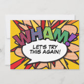 Ändern Sie das Datum Neuer Plan Modernes Fun Comic Einladung (Vorderseite)