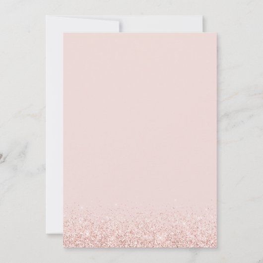 Ändern Sie das Datum Rose Gold Confetti Blush Pink Save The Date (Rückseite)