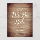 Ändern Sie das Datum Rustikal, das wir wiederholen Postkarte (Vorderseite)