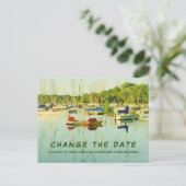 Ändern Sie das Datum Segelboote auf der Postkarte (Stehend Vorderseite)