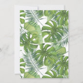 Ändern Sie das Datum tropischer Leaf-Wasserfarbe Save The Date (Rückseite)