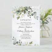 Ändern Sie das Datum Zurückgestellt Elegant Eukaly Einladung (Stehend Vorderseite)