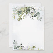 Ändern Sie das Datum Zurückgestellt Elegant Eukaly Einladung (Rückseite)