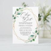 Ändern Sie das Datum Zurückgestellt Elegant Eukaly Einladung (Stehend Vorderseite)