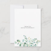 Ändern Sie das Datum Zurückgestellt Elegant Eukaly Einladung (Rückseite)