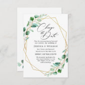 Ändern Sie das Datum Zurückgestellt Elegant Eukaly Einladung (Vorne/Hinten)