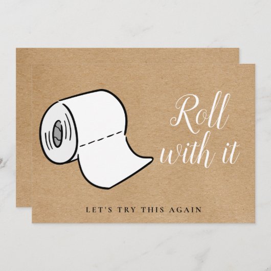 Ändern Sie das Datum Zurückgestellt Stornierungser Einladung (Vorne/Hinten)