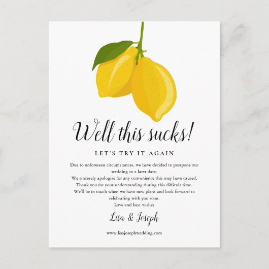 Ändern Sie das Foto Datum, an dem die Kündigung ab Ankündigungspostkarte (Vorderseite)