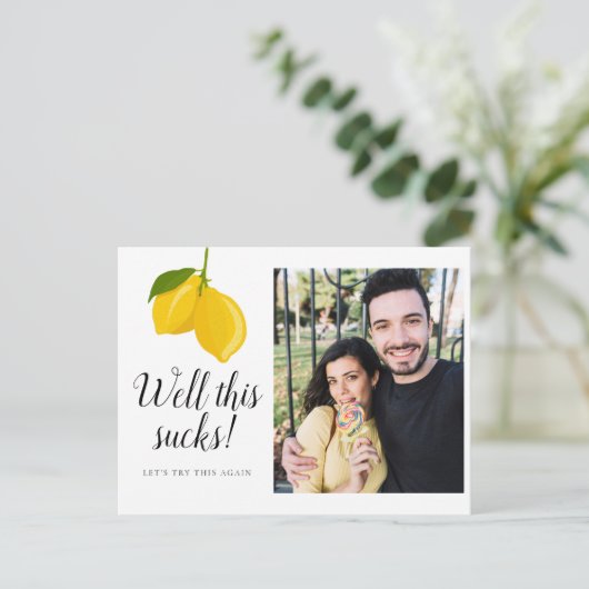 Ändern Sie das Foto Datum der Verschiebung Ankündigungspostkarte (Stehend Vorderseite)