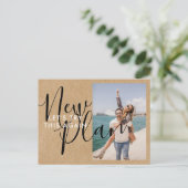 Ändern Sie das Foto Datum Rustikal Save the Date Postkarte (Stehend Vorderseite)