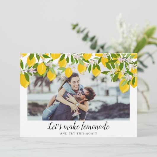 Ändern Sie das Foto "Datum verschoben" für Ereigni Save The Date (Stehend Vorderseite)