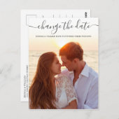 Ändern Sie das FOTO Hochzeitdatum für Elegantes Au Postkarte (Vorne/Hinten)