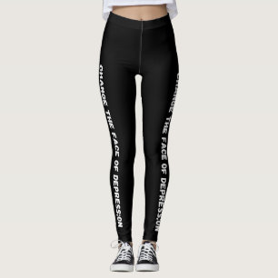 Ändern Sie das Gesicht von depress:on_Leggings Leggings