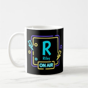 Ändern Sie den Anfangsnamen blau gelb auf Air Q R Kaffeetasse