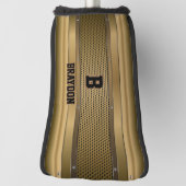 Ändern Sie den Anfangsnamen braun als Beige Textur Golf Headcover (Rotieren 90)