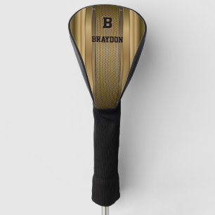 Ändern Sie den Anfangsnamen braun als Beige Textur Golf Headcover