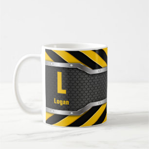 Ändern Sie den Anfangsnamen H I J K L N Safe Yello Kaffeetasse